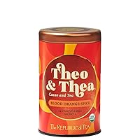 The Republic of Tea - Theo and Thea Blood Orange Spice Full-Leaf Black Tea, 14 Pyramid Sachets, Low Caffeine