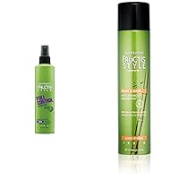 Fructis Style Full Control Anti-Humidity Hairspray, Non-Aerosol, 8.5 Fl Oz, 1 Count (Packaging May Vary) & Fructis Style Sleek and Shine Anti-Humidity Hairspray, Ultra Strong Hold