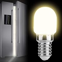 Pilipane Pygmy Lamp, 2W E14 LED Fridge Freezer Light Bulb Mini Daylight Candle Light Sewing Machine Lamp for Home Lighting (Warm)