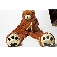 for Children up to 54 inches Tall. The All New SnooZzoo Children Brown Bear Sleeping Bag.