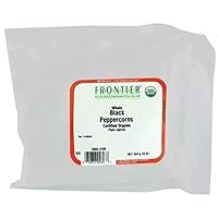 Frontier Co-op Peppercorns, Black Whole, Certified Organic, Fair Trade Certified, Kosher | 1 lb. Bulk Bag | Piper nigrum L.