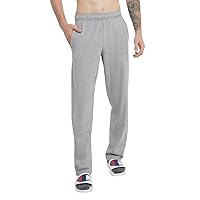 Champion mens Pants, Everyday Cotton, Lightweight Open-hem Lounge Pants for Men (Reg. Or Big & Tall)Track Pants