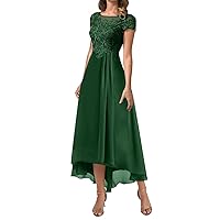 Women's Mother of The Bride Dresses for Wedding Chiffon Formal Evening Gowns with Lace Wedding Guest Dress