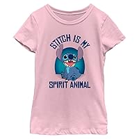 Disney Lilo Spirit Stitch Girl's Solid Crew Tee