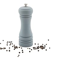 6-IN Classic French Pepper Mill: Perfect for Restaurants Cafes and Catered Events - Adjustable Coarseness Pepper Grinder - Matte Gray Environment-Friendly Rubberwood - 1-CT