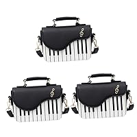 2 Pcs Musical Note Satchel Key Bag Crossbody Bag Travel Tolitary Bag Piano Small Satchel Messenger Bag