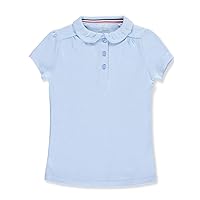 French Toast Little Girls' Toddler S/S Peter Pan Collar Polo (Sizes 2T - 4T) - Blue