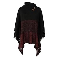 Poncho For Women Spring Autumn Tassel Pullover Capes Female Loose Casual Knit Cloak Shawl Sweater