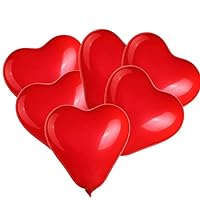 BinaryABC Red Heart Shaped Latex Balloons,Mother Day Valentine's Day Engagement Wedding Party Decorations,10Inch,50Pcs(Red)