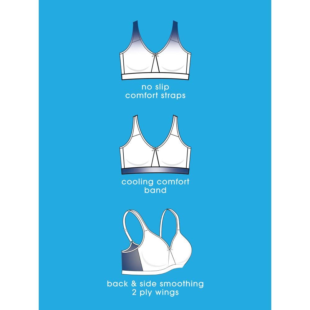 Fruit of the Loom Fit for Me Women's Plus-Size Wireless Cotton Bra, Available in Multi Packs!