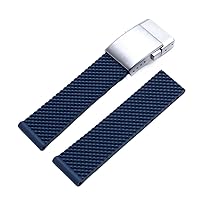 Quality 22mm 24mm Black Blue Soft Rubber Watch Band For Breitling Strap For NAVITIMER WORLD Belt For Avenger Watchband