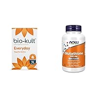 Bio-Kult Advanced Probiotics -14 Strains, Probiotic Supplement, Probiotics for Adults & Now Supplements, Glutathione 500 mg, with Milk Thistle Extract & Alpha Lipoic Acid
