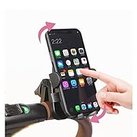 Mobile Phone Stand Automatic Locking 360° Rotating Stroller Bicycle Electric Motorcycle Riding Wheelchair Shopping Rider Rack for iPhone Samsung Huawei