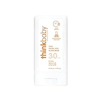 Thinkbaby SPF 30 Sunscreen Stick – Safe, Natural, Water Resistant Sun Cream for Babies, Kids & Adults – Vegan, Mineral UVA/UVB Sun Protection – Reef Friendly Travel Stick, 0.64oz Thinkbaby SPF 30 Sunscreen Stick – Safe, Natural, Water Resistant Sun Cream for Babies, Kids & Adults – Vegan, Mineral UVA/UVB Sun Protection – Reef Friendly Travel Stick, 0.64oz