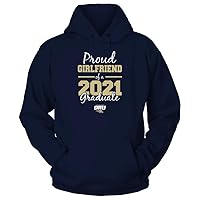 FanPrint Oral Roberts Golden Eagles - Proud Girlfriend - 2021 Graduation Gift T-Shirt
