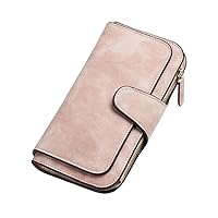 Women Leather Wallet Long Large Capacity Clutch Purse Matte Handheld Card Bag