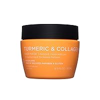 Luseta Turmeric & Collagen Hair Mask Thickening Hair Treatment for Thin and Oily Hair, Nourish Scalp, Frizz Control & Add Shine, Sulfate Free