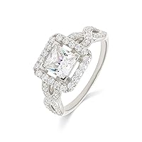 1-5 Carat (ctw) White Gold Pear Cut LAB GROWN Diamond Halo Engagement Ring [ Color H-I, Clarity VS1-VS2 ]