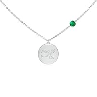 Gemstone and Diamond 12 Sun Sign Zodiac Pendant Necklace in Sterling Silver Womens, Girls | Astrology Jewelry Gifts for Her | Birthday Wedding Anniversay