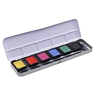 Finetec Paint Bowls 30 x 22 mm High Chroma Pearlescent Colours Set of 6 in Metal Case