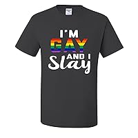 Gay and Slay LGBT Rainbows Pride Mens T-Shirts