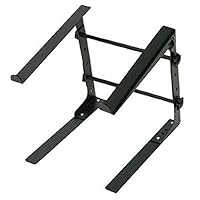 Pyle Portable Adjustable Laptop Stand - 6.3 to 10.9 Inch Standing Table Monitor or Computer Desk Workstation Riser with Shelf Storage and Height Alignment for DJ, PC, Gaming, Home or Office - PLPTS30