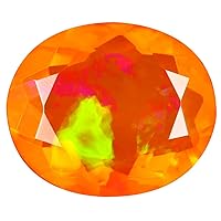 3.17 ct Oval Cut (12 x 10 mm) Heated Natural Orange Fire Opal Loose Gemstone