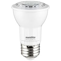 Sunlite 80553 LED PAR16 Reflector Light Bulb, 6 Watts (50W=), 500 Lumens, Medium E26 Base, Dimmable, Floodlight, 90 CRI, Energy Star, ETL Listed, Title-20 Compliant, 1 Count, 2700K Soft White