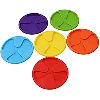 6PCS Silicone Drink Coasters Anti Slip Wine Glass Cup Drink Coasters Slip on Stemware Decoration 3 in 1 Cover Drinks Coaster