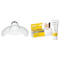 Medela Latch & Protect Bundle | 2 Count 20mm Small Nipple Shields with Carrying Case & Purelan Lanolin Nipple Cream | Purelan to Protect Against Cracked Nipples | Shields to Support Latch Issues