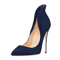 FSJ Women Sexy Prom Pointy Toe High Heel Stiletto Pumps Closed Toe Slip On Swallow Tailed Dress Party Shoes 4-15 US