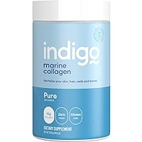 Indigo Collagen - Marine Collagen Powder | Wild Caught Fish Collagen | Hydrolyzed Multi-Collagen Peptides | Amino Acids for Hair, Skin, Nails | 30 Servings, Unflavored