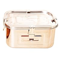 Stainless Steel 101oz(3L)Rectangular Seal Kimchi Food Leakproof Airtight Storage Container Saver