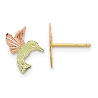 10k With 12k Posts Black Hills Gold Hummingbird Post Earrings Jewelry Gifts for Women