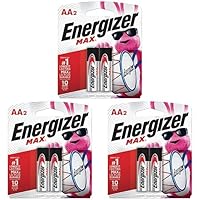 Energizer MAX AA Batteries (2 Pack), Double A Alkaline Batteries (Pack of 3)