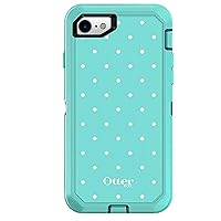 OtterBox Defender Series Case for iPhone SE (3rd and 2nd gen) and iPhone 8/7 (NOT Plus) - Case Only - Mint DOT (Tempest Blue/Aqua Mint/Mint DOT Graphic)
