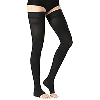 Thigh High Medical Grade Compression Stockings for Women & Men,Open Toe,20-30 mmHg Firm Graduated Support Compression Hose for DVT,Pregnancy,Varicose Veins,Relief Shin Splints,Edema,Swelling