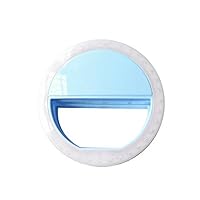 Selfie Ring Light,Portable Clip-on LED Camera Light Photography for iPhone Android Phone (Blue)