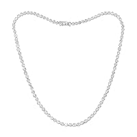 14.00 Ctw Natural Polki Diamond 925 Sterling Silver Platinum Plated Classic Women Wedding Necklace