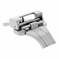 Ewatchparts 22MM DEPLOYMENT CLASP BUCKLE COMPATIBLE WITH 44MM PANERAI MARINA 24MM LEATHER STRAP BAND BR