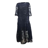 Round Neck Short Sleeved lace Long Dress lace Casual Dress