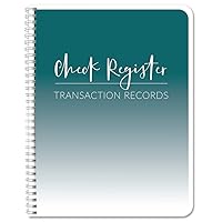 BookFactory Check Register Book/Transaction Records Log Book/for Personal or Professional Transactions - Wire-O, 100 Pages, 8.5