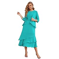 Numbersea Chiffon Spring Mother of The Bride Dresses A-Line Plus Size for Women Formal Prom Gowns