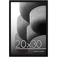 Americanflat 20x30 Poster Frame in Black - Thin Border Photo Frame with Polished Plexiglass - Wall Picture Frame with Hanging Hardware Included for Horizontal or Vertical Display Format