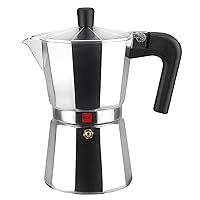 MAGEFESA ® Kenia Stovetop Espresso Coffee Maker, 3 cups / 5 oz, make your own home italian coffee with this moka pot cuban coffee, made in extra thick aluminum, safe and easy to use, café