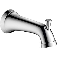 hansgrohe Tub Spout with Diverter 3-inch Transitional Tub Spout in Chrome, 04775000