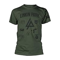 Linkin Park Men's Patches T-Shirt Green
