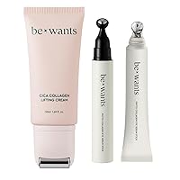 bewants Cica Collagen Lifting Cream(1.7 fl oz), Roll-On Eye Serum Stick and Eye Cream