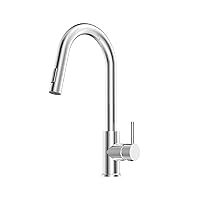 Kitchen Faucets with Pull Down Sprayer, Single Handle Faucet for Kitchen Sink, Modern High Arc Kitchen Faucet with Sprayer, Chrome