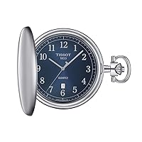 Savonette 316L Stainless Steel case Quartz Pocket Watch (Model: T8624101904200)
